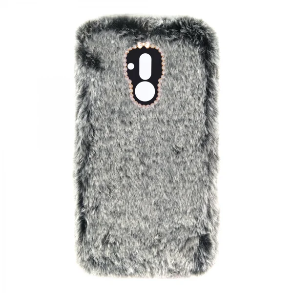 Nettech Huawei Mate 20 Lite Uyumlu Peluş Arka Koruma Kılıf (Siyah) VR-12886 - 1