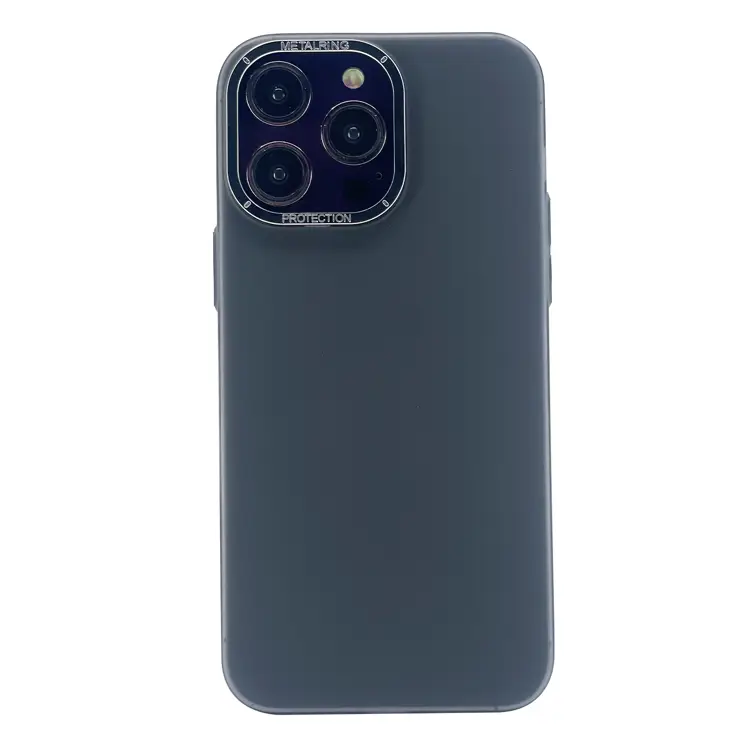 Nettech Apple iPhone 14 Pro Uyumlu Metal Çerçeveli Stil Seri Arka Koruma Kılıf (Siyah) NT-101658