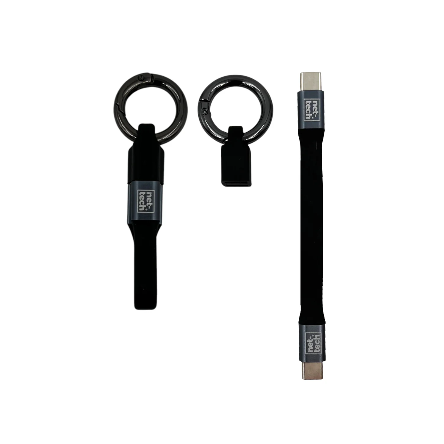 Nettech NT-DC18 PD 65W Plastik 20 Cm Type-C To Type-C Şarj ve Data Kablosu (Siyah) NT-DC18