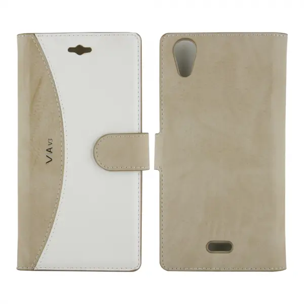 Nettech Uyumlu Kapaklı Kılıf Kapaklı Kılıf (Krem) NT-9975