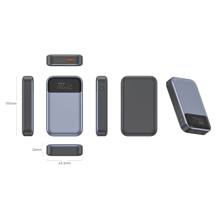 Nettech NT-PW36 PD 30W+ 33W 15W 10000 MAh Taşınabilir Powerbank (Gri) NT-104931