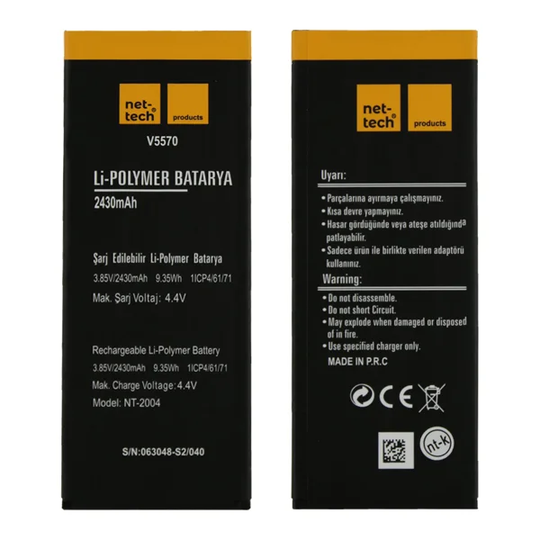 Teknonet Vestel Venüs V3 5570 Uyumlu Nettech NT-32456 2430 MAh Batarya NT-32456 - 1