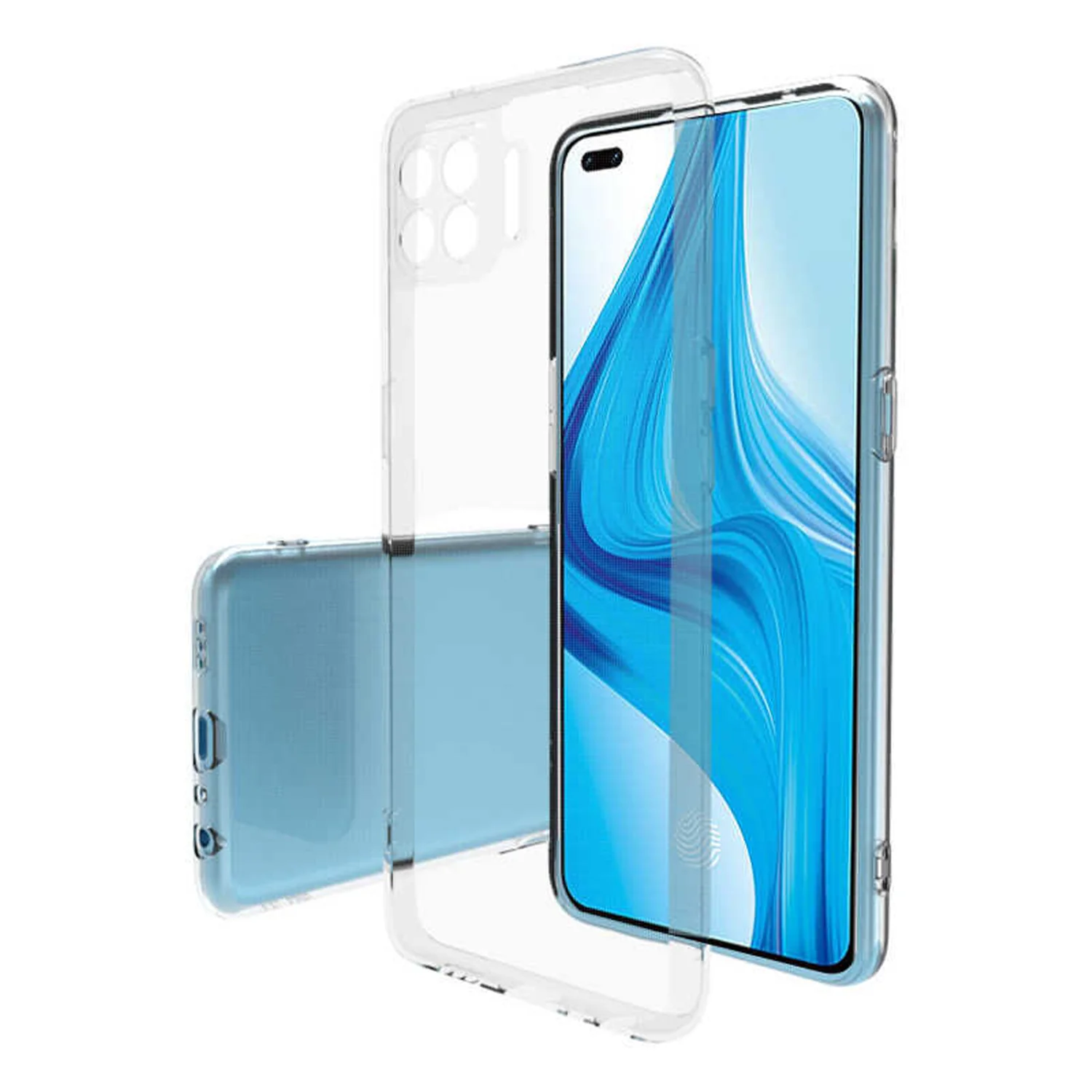 Nettech Oppo Reno 4 Lite Uyumlu Lüx Seri Arka Koruma Kılıf (Şeffaf) NT-83523