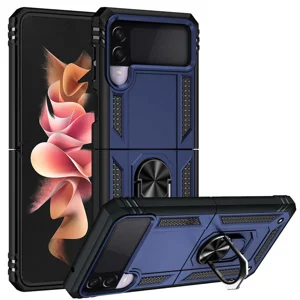 Galaxy Z Flip 3 Kılıf Zore Vega Kapak - Mavi