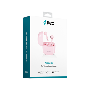 Ttec AirBeat Go Gerçek Kablosuz TWS Bluetooth Kulaklık Pembe