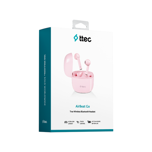 Ttec AirBeat Go Gerçek Kablosuz TWS Bluetooth Kulaklık Pembe - 1