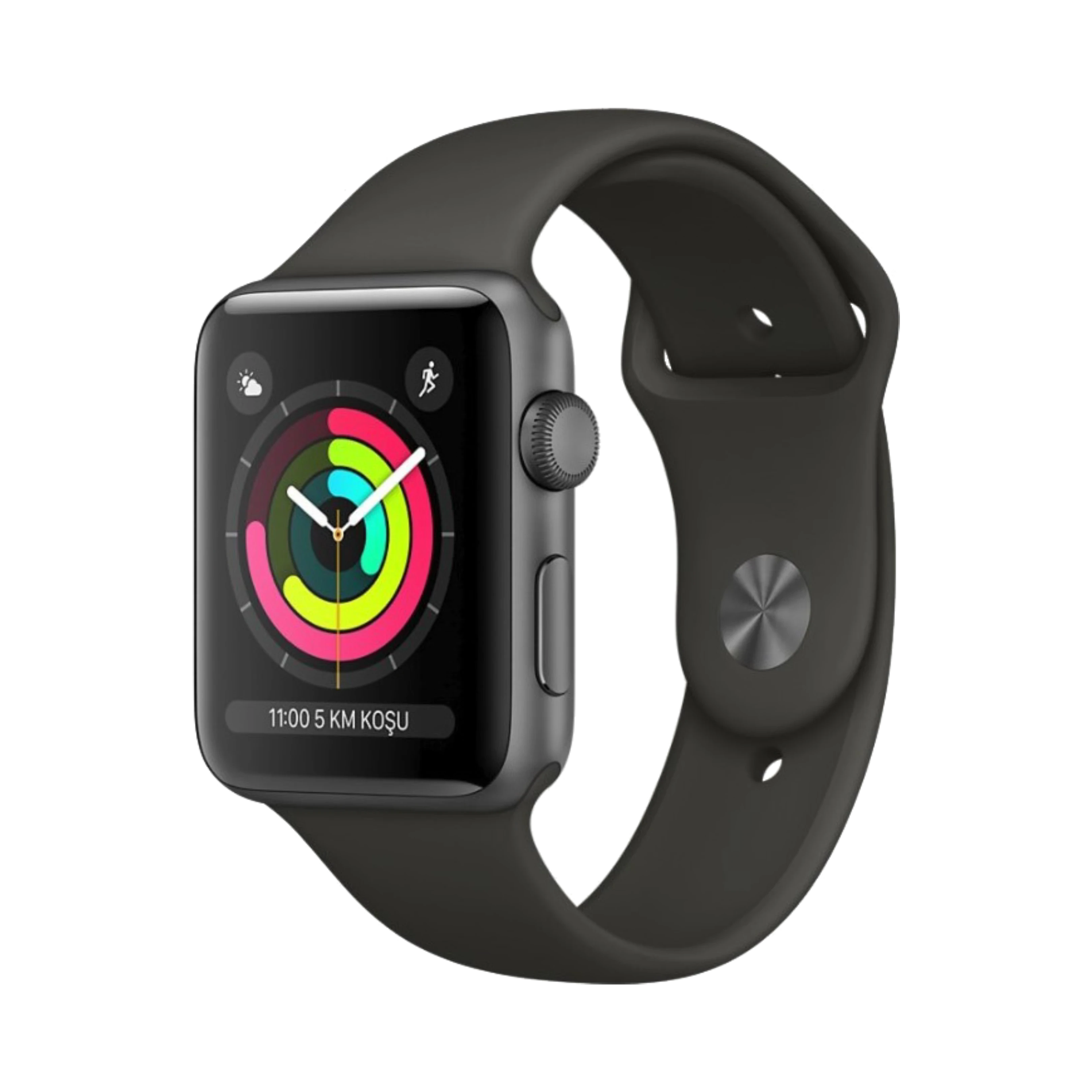 Apple Watch Series 3 - Alüminyum - 42mm - GPS - Gece yarısı
