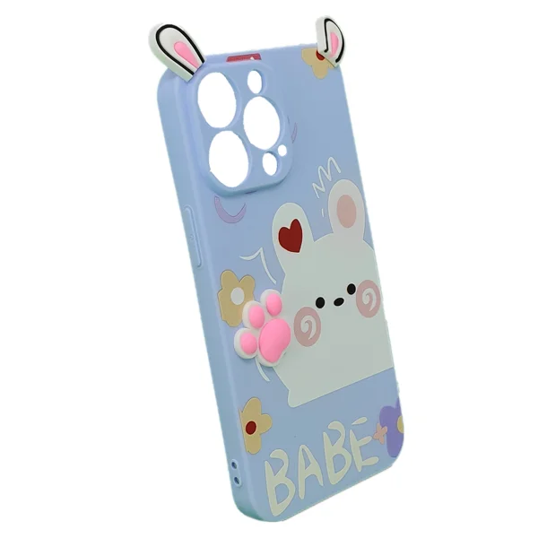 Nettech Apple iPhone 13 Pro Uyumlu Sevimli Ayı Seri Arka Koruma Kılıf (Çeşitli Renk) NT-95159 - 2