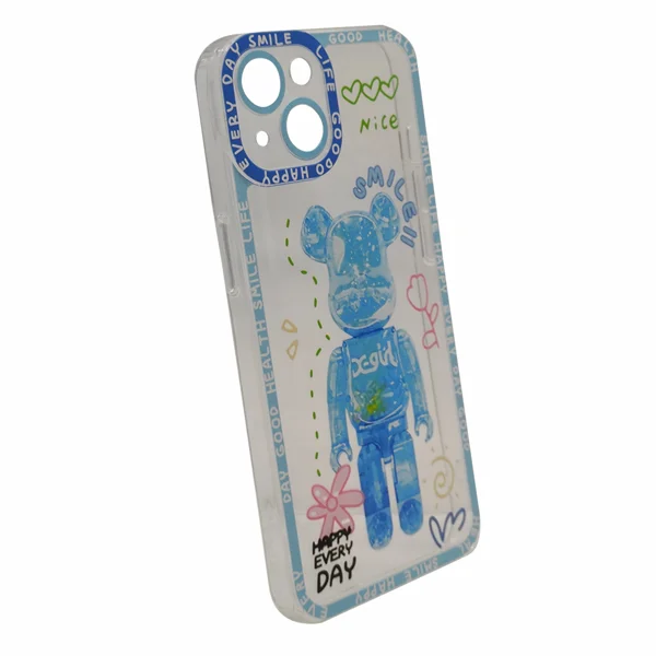 Nettech Apple iPhone 13 Uyumlu Kristal Carachter Seri Arka Koruma Kılıf (Mavi) NT-94959 - 2