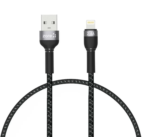 Zore Shira Serisi Lightning USB Kablo 30cm - Siyah - 1