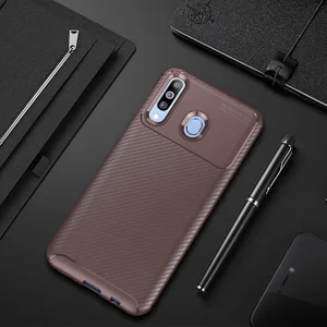 Galaxy M30 Kılıf Zore Negro Silikon Kapak - Kahverengi