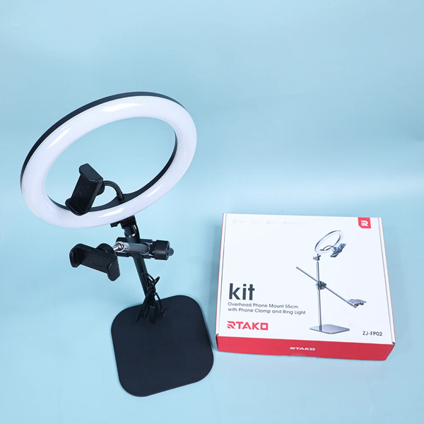 Rtako JZ-FP02 55 Cm Ringlight Ev-Ofis-Okul Masaüstü Standı (Gri) NT-106412