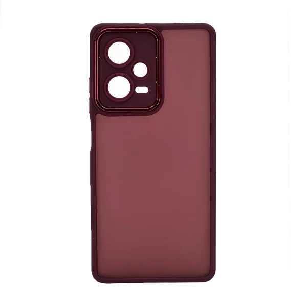 Nettech Xiaomi Redmi Note 12 Pro 5G Uyumlu Metal Çerçeve Arka Koruma Kılıf (Kırmızı) NT-105759 - 1
