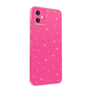 Galaxy A05 Kılıf Kamera Korumalı Simli Lüks Zore Koton Kapak - Pembe Koyu