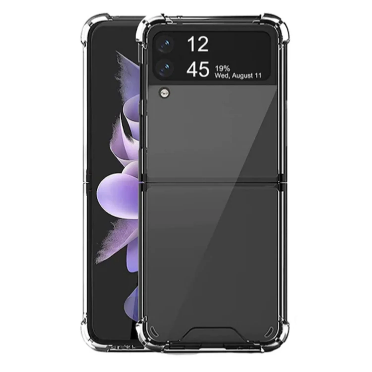 Nettech Samsung Galaxy Z Flip 3 Uyumlu Ultra Korumalı Arka Koruma Kılıf (Şeffaf) NT-101061