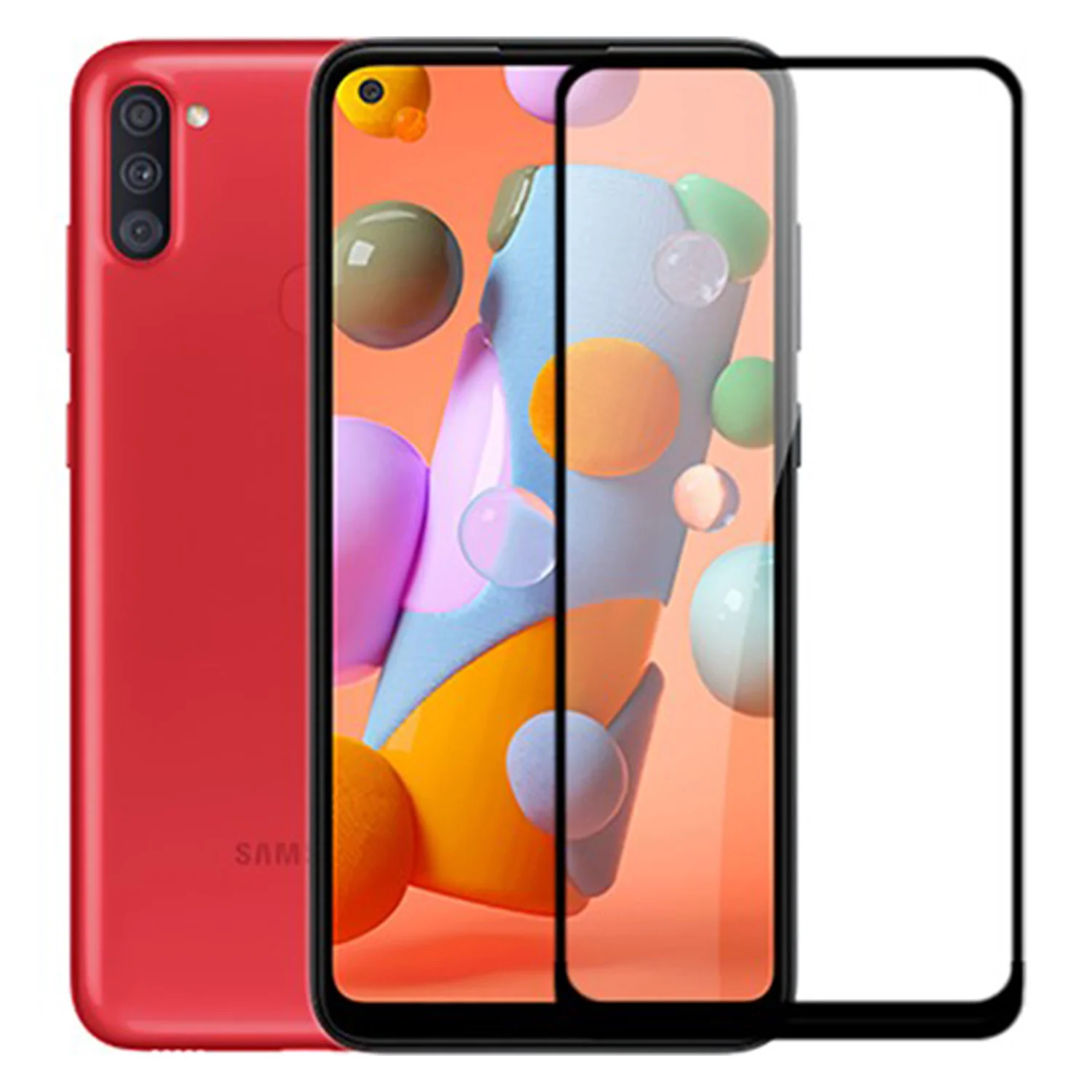 Nettech Samsung Galaxy A11 Uyumlu Ön Koruma Seramik Nano Ekran Koruyucu (Siyah) NT-14037