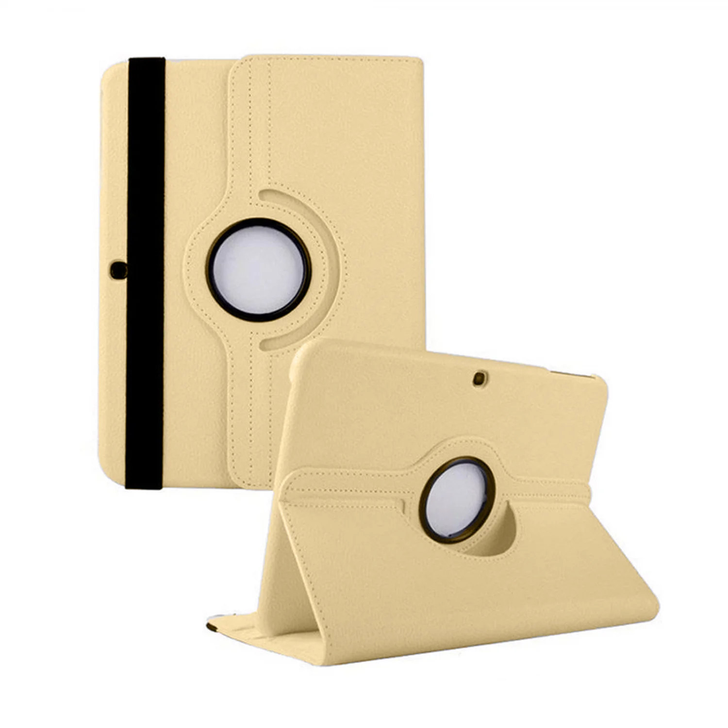 Nettech Samsung Galaxy P5200 Tab 3 10.1 Uyumlu 360 Kapaklı Kılıf (Gold) VR-9115