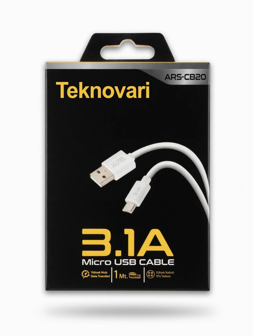 Teknovari Micro 3.1 a Şarj Kablosu