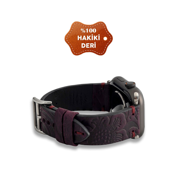 Nettech Samsung Watch 22 mm Uyumlu Deri Kordon (Mürdüm) NT-112117 - 2