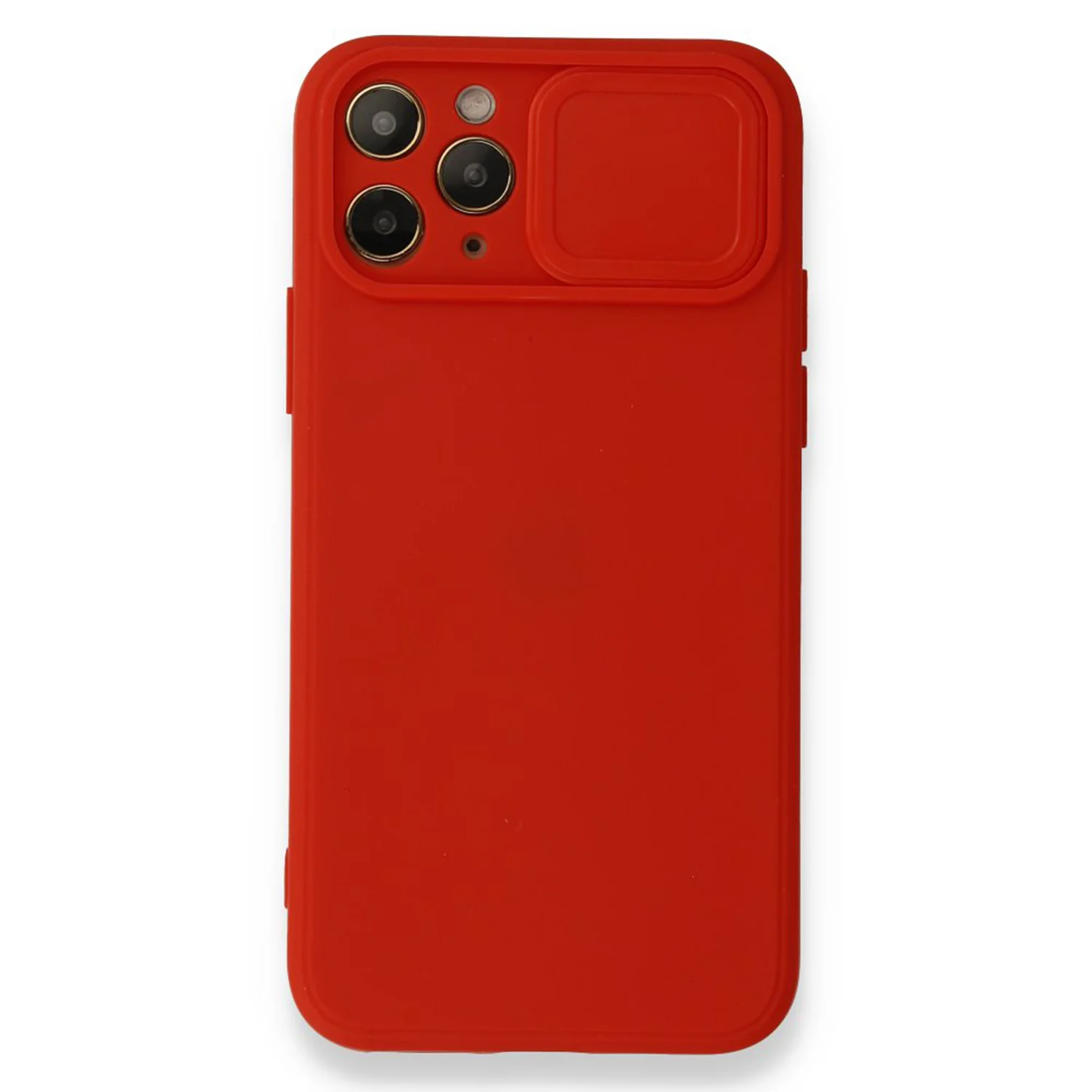 Nettech Apple iPhone 12 Pro Uyumlu Kızaklı Kamera Korumalı Arka Koruma Kılıf (Kırmızı) NT-84539