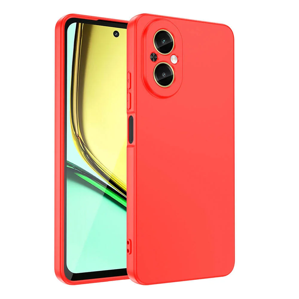 Realme 12 Lite Kılıf Zore Mara Lansman Kapak - Kırmızı