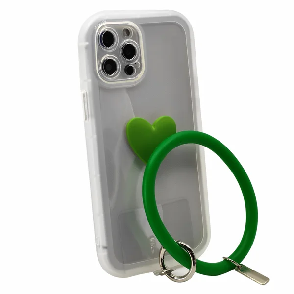Nettech Apple iPhone 12 Pro Max Uyumlu Halka Bilekli Şeffaf Seri Arka Koruma Kılıf (Şeffaf) NT-97218 - 2