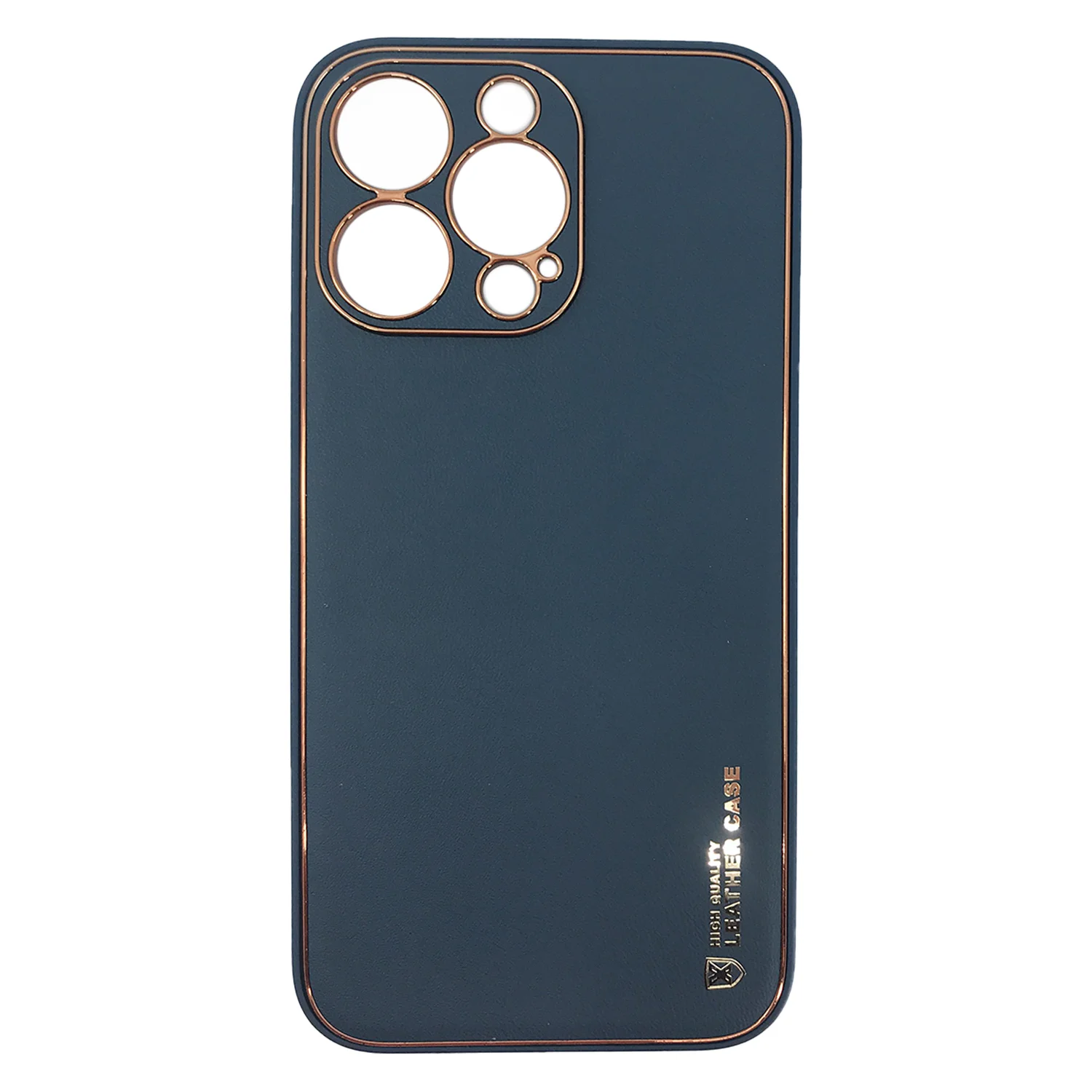 Nettech Apple iPhone 13 Pro Uyumlu Coco Leather Seri Arka Koruma Kılıf (Lacivert) NT-90465