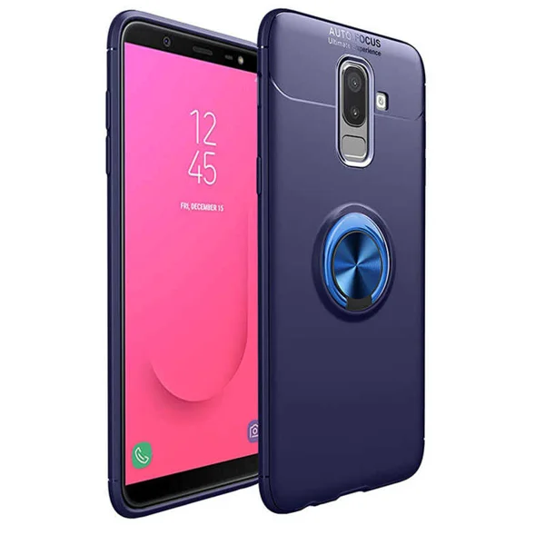 Galaxy J8 Kılıf Zore Ravel Silikon Kapak - Mavi - 1