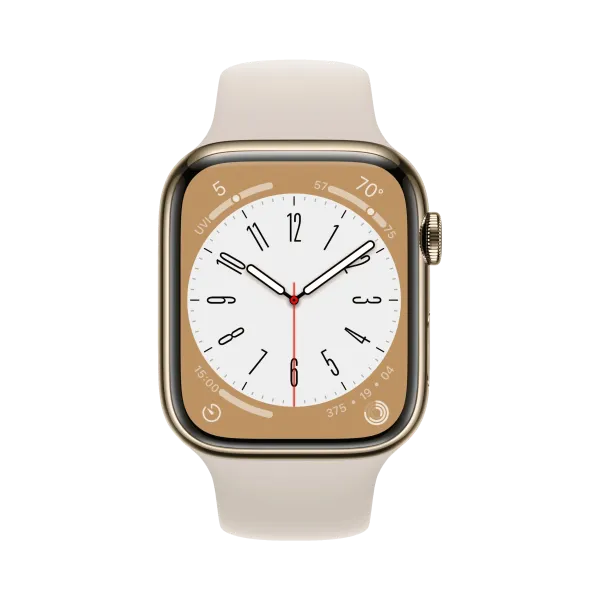 Apple Watch Series 8 - Paslanmaz Çelik - 45mm - Cellular - Altın - 2