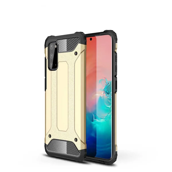 Galaxy S20 FE Kılıf Zore Crash Silikon Kapak - Gold - 1