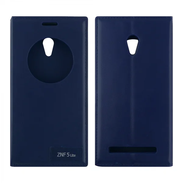 Nettech Asus Zenfone 5.5 Lite Uyumlu Pencereli Kapaklı Kılıf (Lacivert) VR-8269 - 1