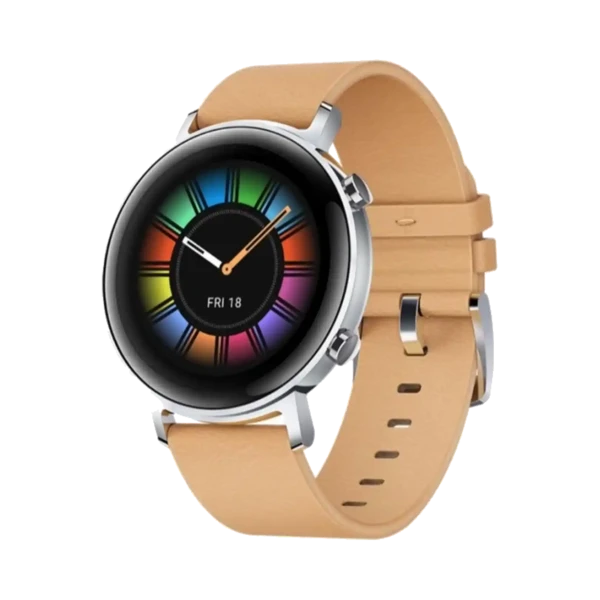 Huawei GT2 Classic - Paslanmaz Çelik - 42mm - GPS - Kahverengi - 1