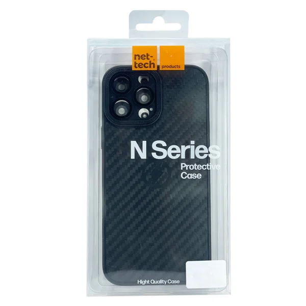 Nettech Apple iPhone 13 Pro Max Uyumlu Grand Karbon Seri Arka Koruma Kılıf (Siyah) NT-100495 - 3