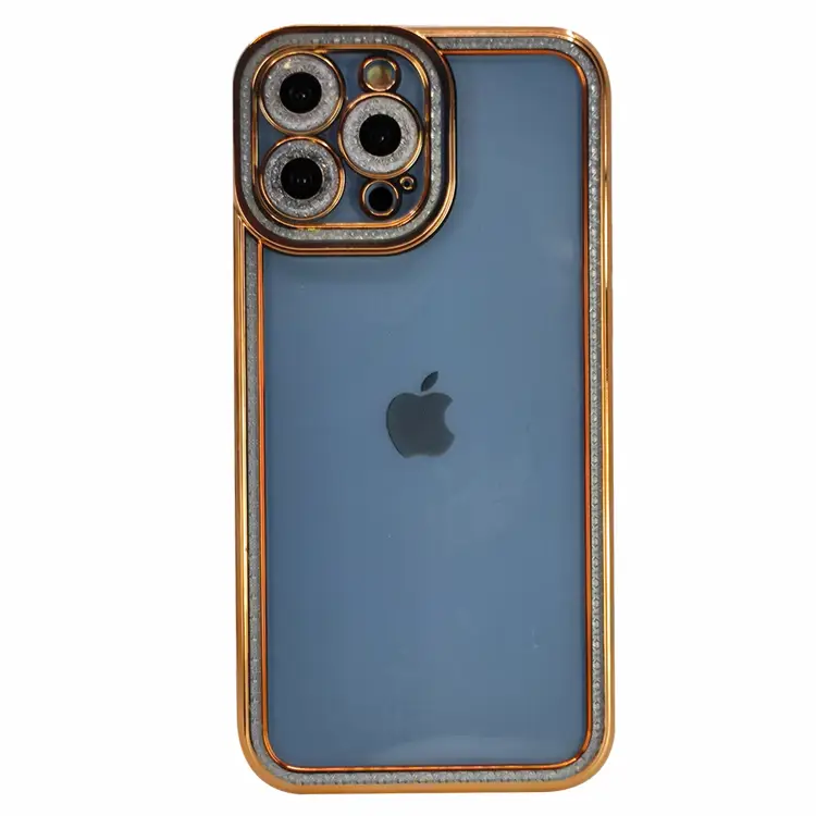 Nettech Apple iPhone 13 Pro Max Uyumlu Lüx Kristal Seri Arka Koruma Kılıf (Şeffaf) NT-97100