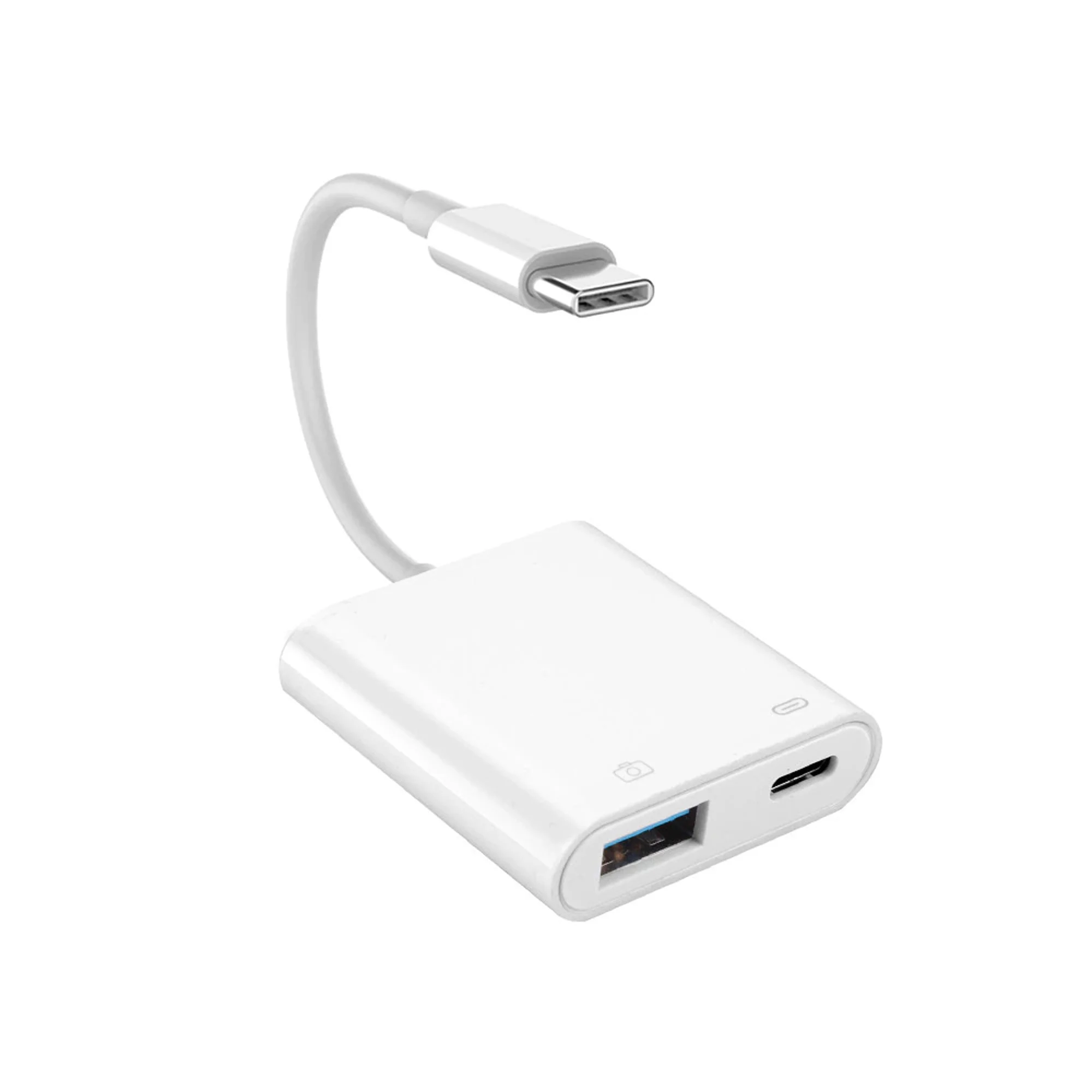 Nettech JH-0510 USB + Type-c To Type-c Dönüştürücü (Beyaz) NT-96488