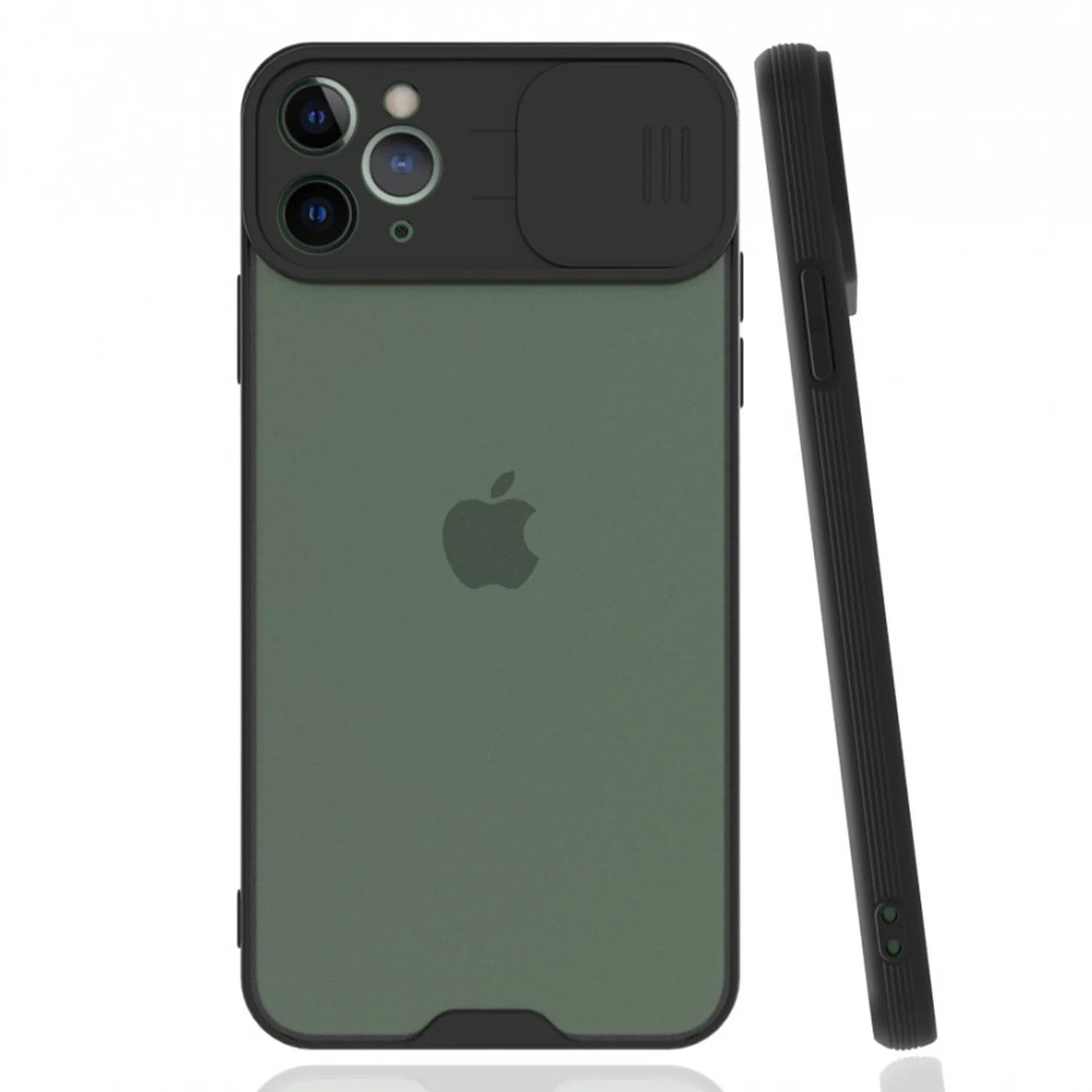 Nettech Apple iPhone 12 Pro Max Uyumlu Platin Kamera Kızaklı Arka Koruma Kılıf (Siyah) NT-84747