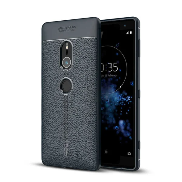 Sony Xperia XZ2 Kılıf Zore Niss Silikon Kapak - Lacivert - 1