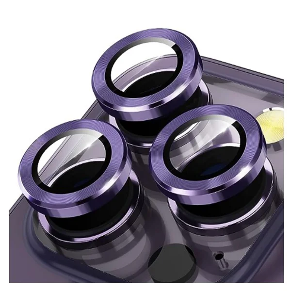 Nettech Apple iPhone 14 Pro Max Uyumlu Alüminyum Seri Kamera Cam Koruyucu (Mor) NT-103092 - 1