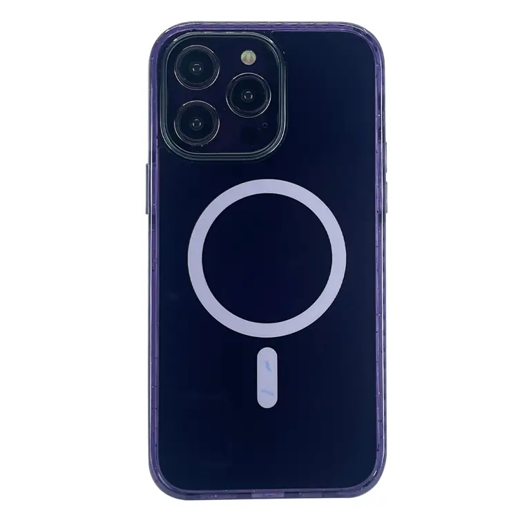 Nettech Apple iPhone 13 Pro Uyumlu Locik Magsafe Arka Koruma Kılıf (Mor) NT-103128