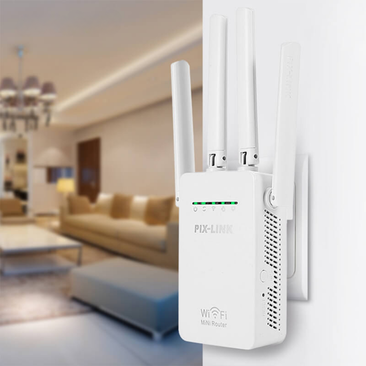 Pıx-Lınk Lv-Wr09 Kablosuz Sinyal Yükseltici Modem, Router (Beyaz) NT-80418