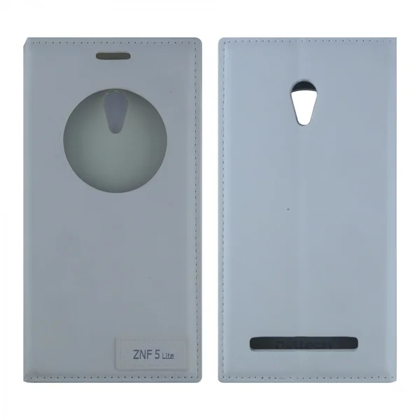 Nettech Asus Zenfone 5.5 Lite Uyumlu Pencereli Kapaklı Kılıf (Beyaz) VR-8271 - 1