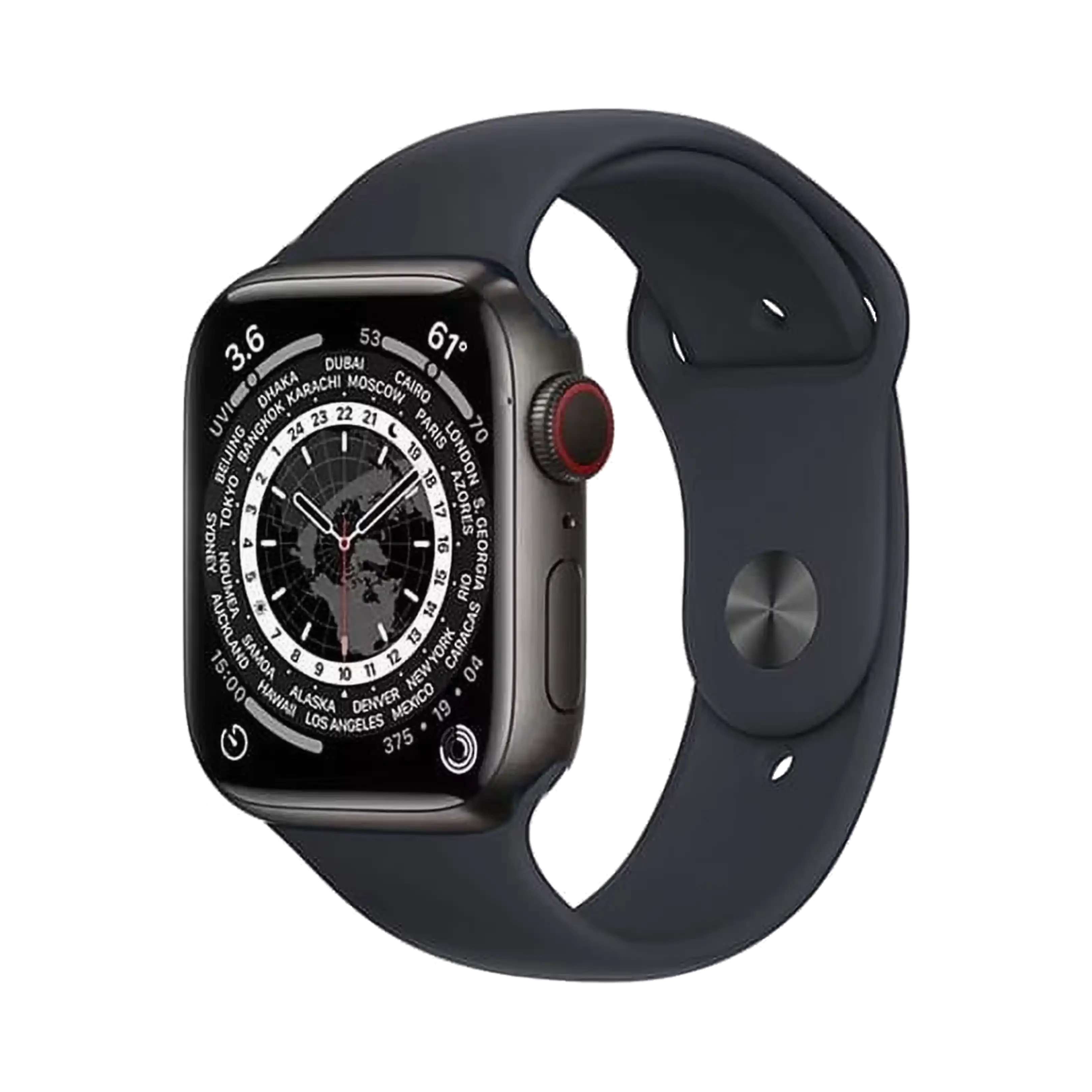 Apple Watch Series 7 - Titanyum - 45mm - Cellular - Gece yarısı