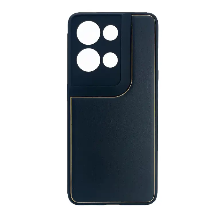 Nettech Oppo Reno 8 Pro Uyumlu Coco Leather Seri Arka Koruma Kılıf (Siyah) NT-99657