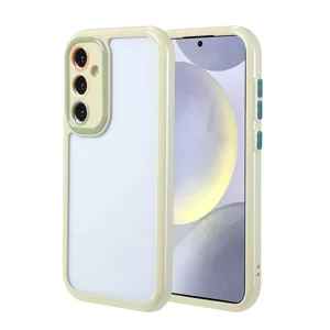 Galaxy S24 Kılıf Kamera Korumalı Renkli Kenar ve Çerçeve Tasarımlı Zore Vitamin Kapak - Yeşil