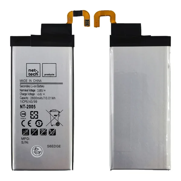 Teknonet Samsung Galaxy G925 S6 Edge Uyumlu Nettech 2600 MAh Batarya NT-86149 - 1