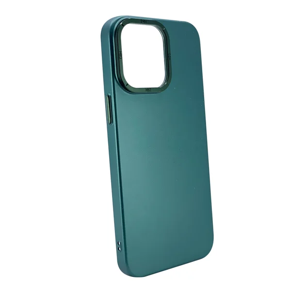 Nettech Apple iPhone 13 Pro Uyumlu Spray Metal Çerçeveli Deri Serisi Arka Koruma Kılıf (Yeşil) NT-101584 - 2