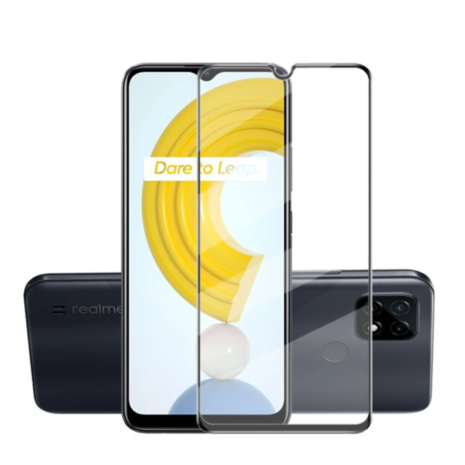 Nettech Realme C21 Uyumlu Ön Koruma Seramik Nano Ekran Koruyucu (Siyah) NT-90145