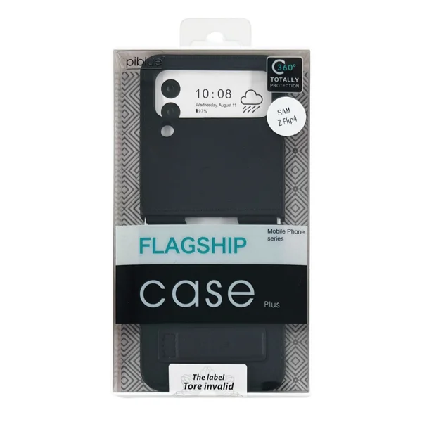 Nettech Samsung Galaxy Z Flip 4 Uyumlu Suni Deri Arka Koruma Kılıf (Siyah) NT-104167 - 4