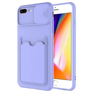 Apple iPhone 8 Plus Kılıf ​Zore Kartix Kapak - Lila