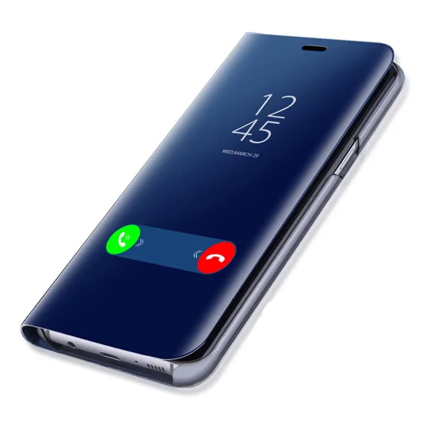 Nettech Samsung Galaxy M30 Uyumlu Clear View Aynalı Kapaklı Kılıf (Mürdüm) NT-85414 - 4